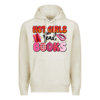 Oatmeal Heather hot girls read books Premium Hoodie - MaliasSmallBusiness