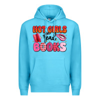 Ocean Blue hot girls read books Premium Hoodie - MaliasSmallBusiness