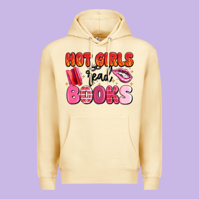Hot Girls Read Books Premium Hoodie Designed By Maliassmallbusiness