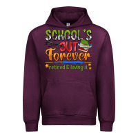 Mauve Wine schools out forever Urban Hoodie - NancyCooperArtShop