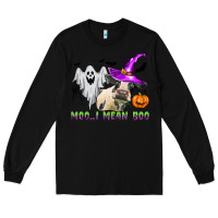 Black moo i mean boo Long Sleeve Tee - Zillion Design Studio