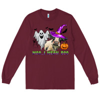 Burgundy moo i mean boo Long Sleeve Tee - Zillion Design Studio