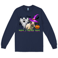 Navy moo i mean boo Long Sleeve Tee - Zillion Design Studio