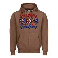 Chestnut Freedom freedom freedom Zipper Hoodie - Neo Western
