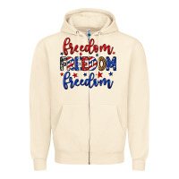 Sandshell Freedom freedom freedom Zipper Hoodie - Neo Western
