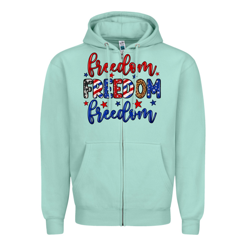 Freedom Freedom Freedom Zipper Hoodie by Neo Western | Teevron