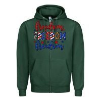 Sports Green Freedom freedom freedom Zipper Hoodie - Neo Western