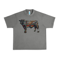 Tornado black angus bull with western patterns Urban Heavy Tee - RanaPortraitStore