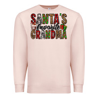 Pale Pink santa's favorite grandma Premium Sweatshirt - Jasminsmagicworld