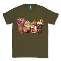 Army Green leopard rose glitter flowers coffee cups Classic Tee - Zillion Design Studio