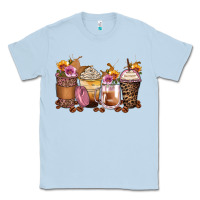 Dusty Blue leopard rose glitter flowers coffee cups Classic Tee - Zillion Design Studio