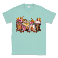 Seafoam leopard rose glitter flowers coffee cups Classic Tee - Zillion Design Studio
