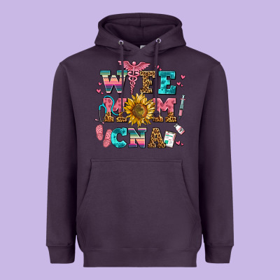 Wife Mom Cna Heavyweight Hoodie Designed By Adodesignshop