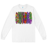 White mardi gras brush strokes king cake and craw fish Long Sleeve Tee - RanaPortraitStore