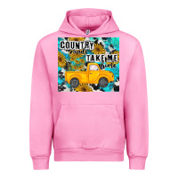 Fuchsia Pink country roads take me home Urban Hoodie - MaliasSmallBusiness
