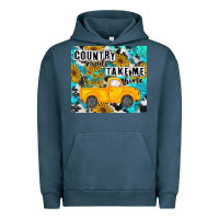 Pigment Midnight Navy country roads take me home Urban Hoodie - MaliasSmallBusiness