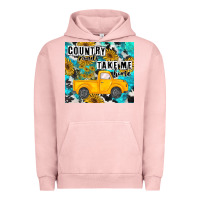 Pigment Salmon country roads take me home Urban Hoodie - MaliasSmallBusiness