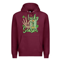 Burgundy lucky season Premium Hoodie - MaliasSmallBusiness