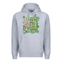 Heather Grey lucky season Premium Hoodie - MaliasSmallBusiness