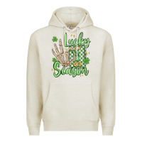 Oatmeal Heather lucky season Premium Hoodie - MaliasSmallBusiness