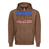 Chestnut Freedom freedom freedom Zipper Hoodie - Neo Western