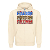 Sandshell Freedom freedom freedom Zipper Hoodie - Neo Western