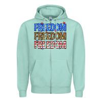 Seafoam Freedom freedom freedom Zipper Hoodie - Neo Western