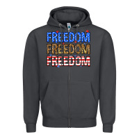 Smoke Freedom freedom freedom Zipper Hoodie - Neo Western
