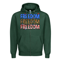 Sports Green Freedom freedom freedom Zipper Hoodie - Neo Western