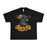 Black black angus calf with sunflowers Urban Heavy Tee - RanaPortraitStore