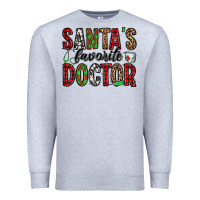 Heather Grey santa's favorite doctor Premium Sweatshirt - Jasminsmagicworld
