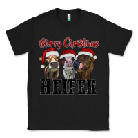 Black merry christmas heifer Classic Tee - RanaPortraitStore