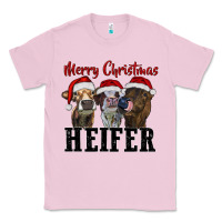 Bubblegum Pink merry christmas heifer Classic Tee - RanaPortraitStore