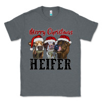 Charcoal Heather merry christmas heifer Classic Tee - RanaPortraitStore