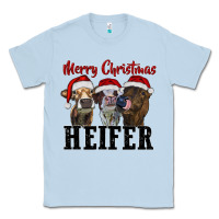 Dusty Blue merry christmas heifer Classic Tee - RanaPortraitStore
