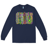 Navy mardi gras brush stroke Long Sleeve Tee - RanaPortraitStore