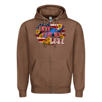 Chestnut Land that we love 4th of july Zipper Hoodie - CowGirlArtShop