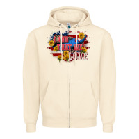 Sandshell Land that we love 4th of july Zipper Hoodie - CowGirlArtShop
