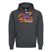 Smoke Land that we love 4th of july Zipper Hoodie - CowGirlArtShop