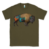 Army Green leopard bison Classic Tee - RanaPortraitStore
