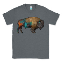 Charcoal Heather leopard bison Classic Tee - RanaPortraitStore