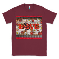 Burgundy love ladybug Classic Tee - BarkalooDesign