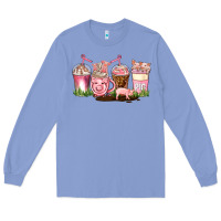 Colony Blue pig coffee cups Long Sleeve Tee - AdoDesignShop