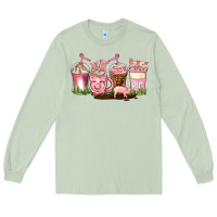 Matcha pig coffee cups Long Sleeve Tee - AdoDesignShop