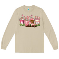 Mushroom pig coffee cups Long Sleeve Tee - AdoDesignShop