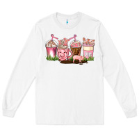 White pig coffee cups Long Sleeve Tee - AdoDesignShop
