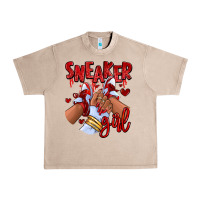 French Oak red sneaker girl afro woman Urban Heavy Tee - RanaPortraitStore