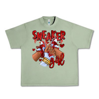 Oil Green red sneaker girl afro woman Urban Heavy Tee - RanaPortraitStore