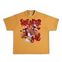 Peanut Butter red sneaker girl afro woman Urban Heavy Tee - RanaPortraitStore