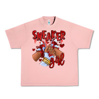 Salmon red sneaker girl afro woman Urban Heavy Tee - RanaPortraitStore